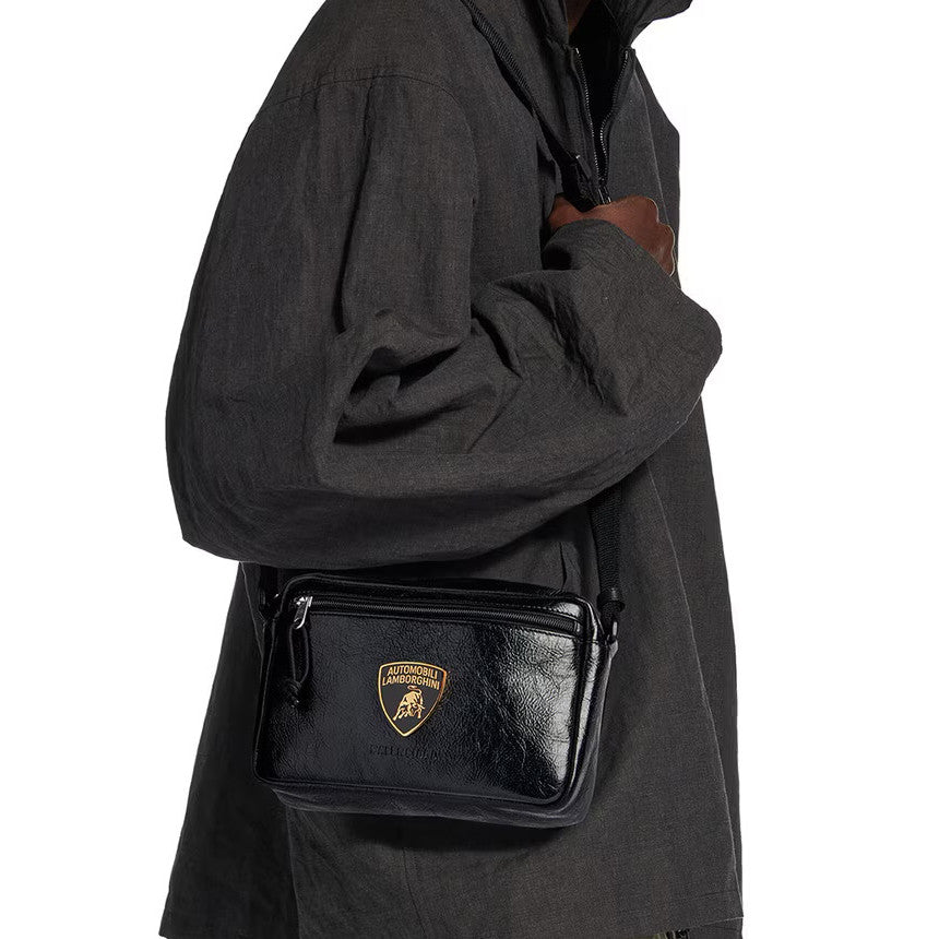 Balenciaga Men's And Women's Fashion Classic Solid-color Metal Badge Decorated Lambskin Shoulder Bag Crossbody Bag Bags 6461382AB0R1000 #79473