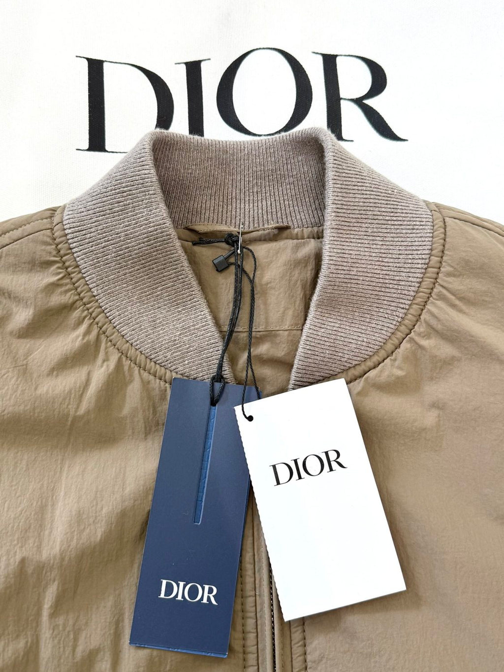 Dior X Stone Island Men's Spring Autumn Solid Color Letter Logo Pilot Zipper Long Sleeve Jacket Bomber Jacket #74685