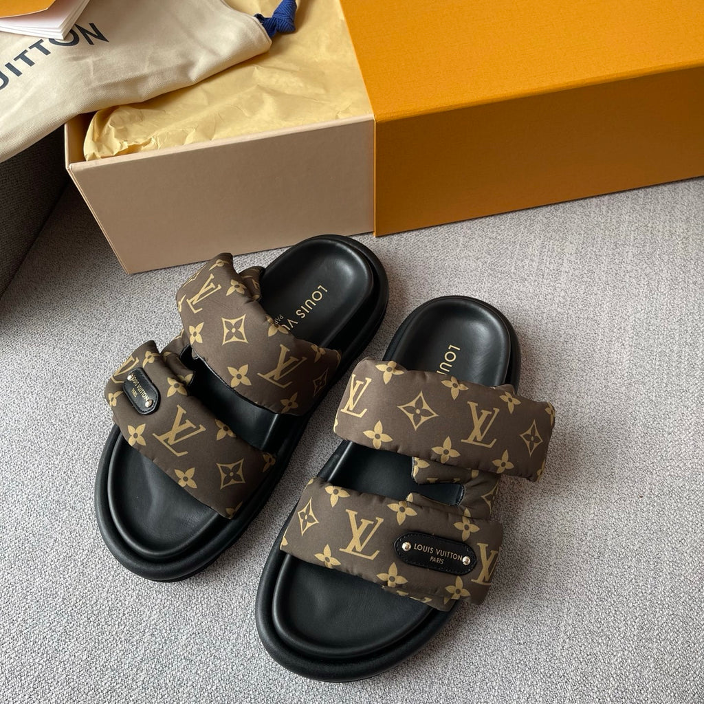 Louis Vuitton LV Pool Pillow Comfort Women's Summer Solid Color Letter Print Slippers Shoes #77247
