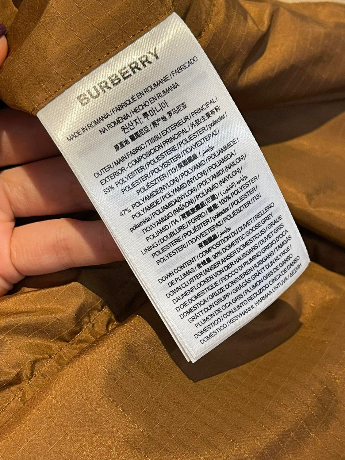 Burberry Full Printed Old Flower Puffer Down Jacket #96543