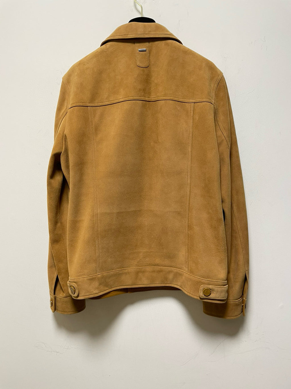 Louis Vuitton Men's Autumn and Winter Khaki Sheepskin Pocket Single Breasted Jacket #98817