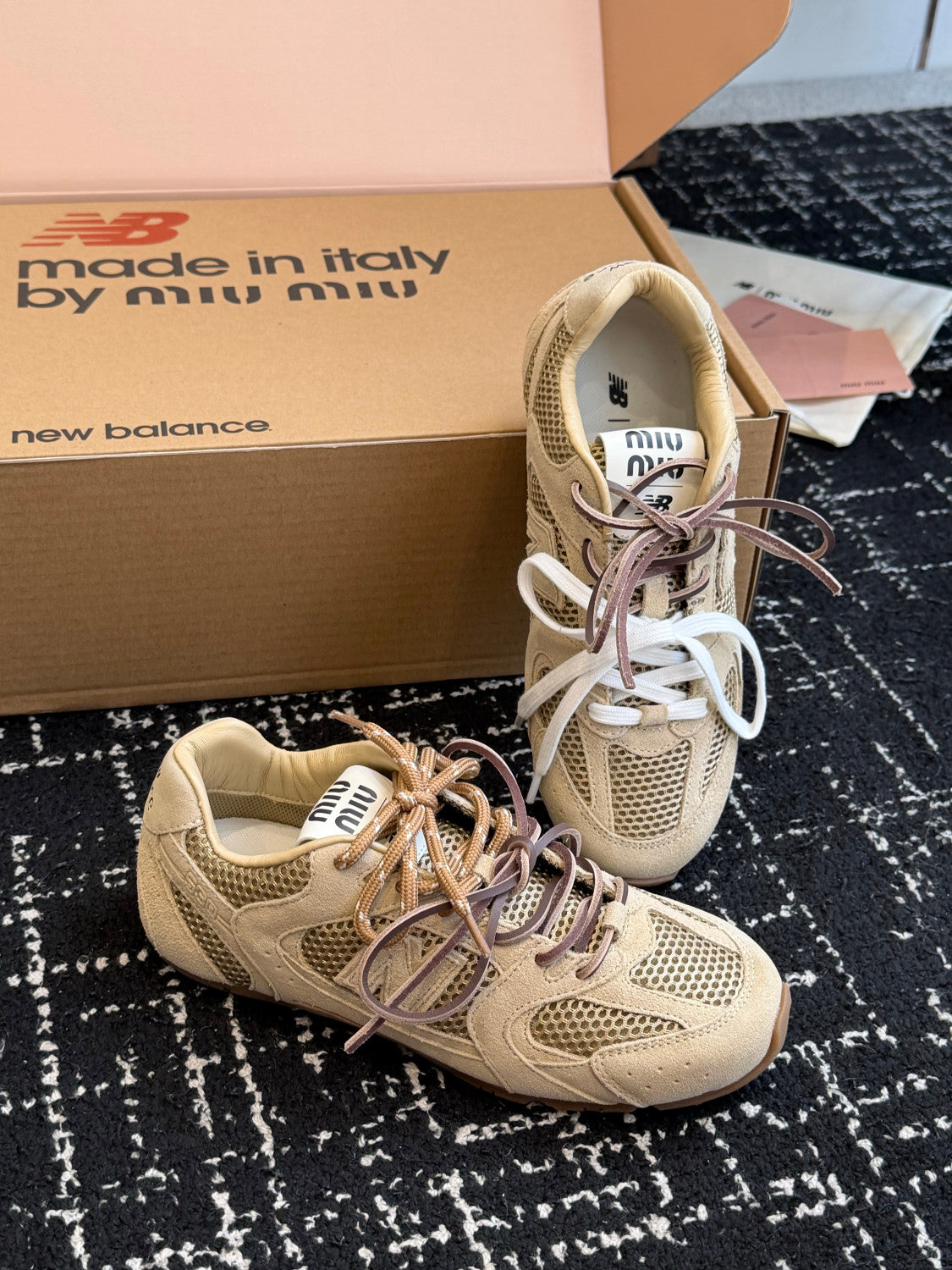 MiuMiu New Balance X MiuMiu 530 Sl Suede And Mesh Sneakers #384881