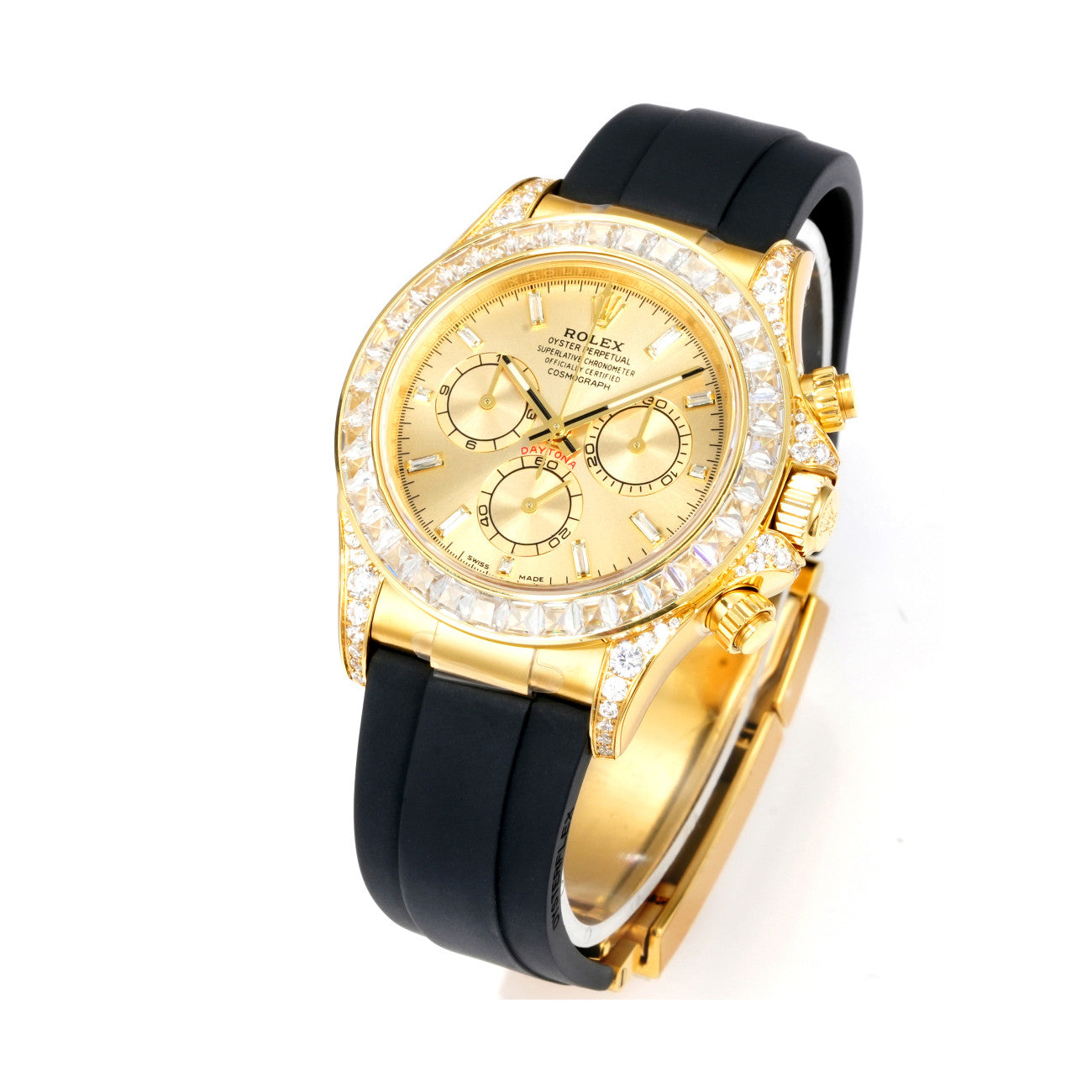 Rolex Men's Automatic Mechanical Movement 100 Meter Water Resistant Dial Watch with Diamonds #75356
