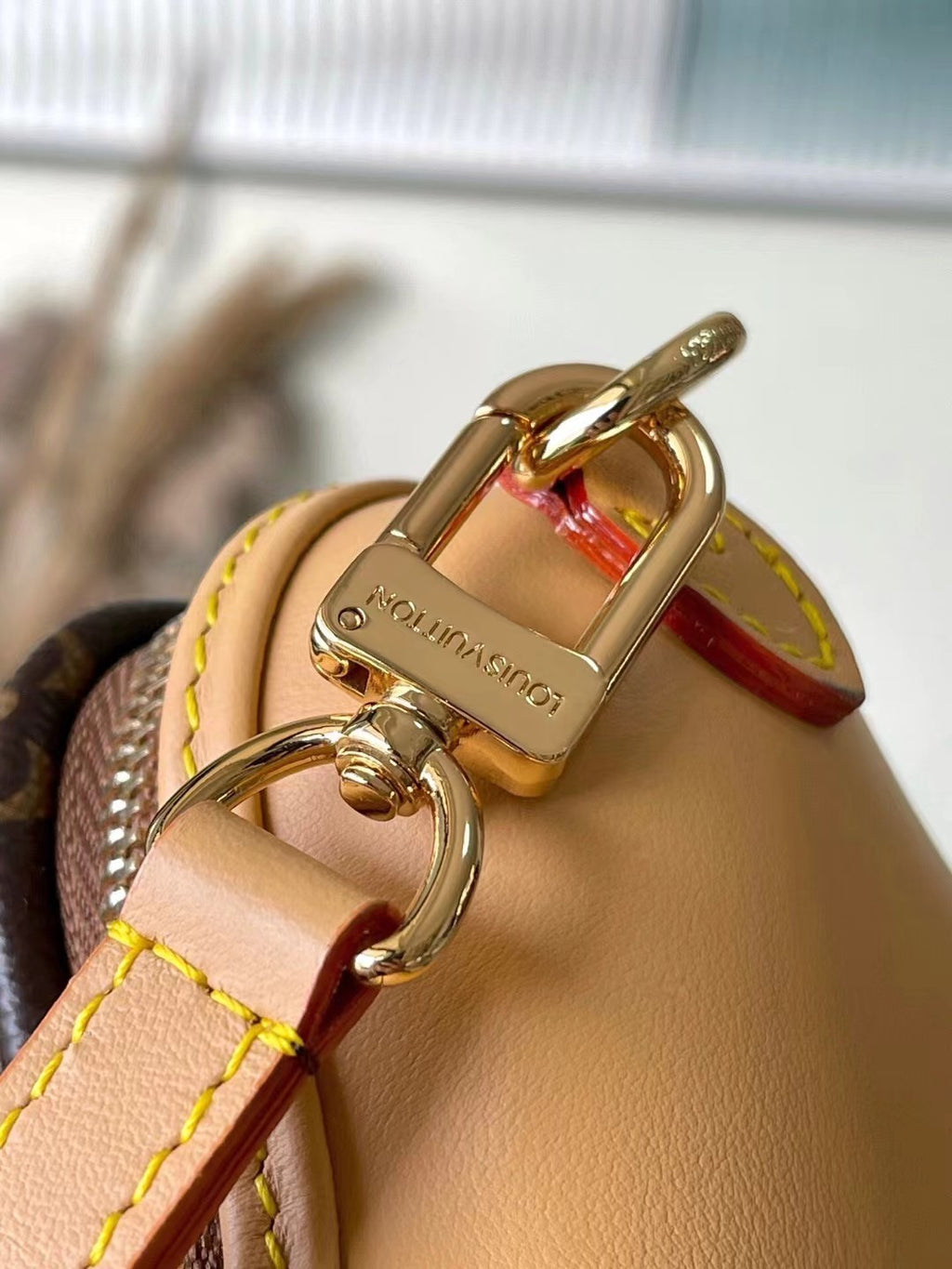 Louis Vuitton Women's BONE Mini Handbag Adjustable Detachable Shoulder Strap Logo Solid Color Leather Crossbody Bag Bags M12615 #81164