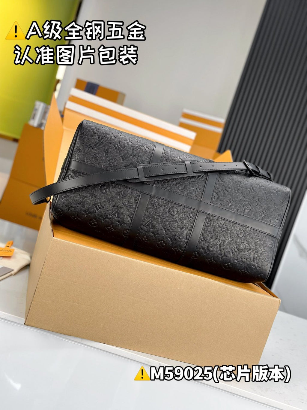 Louis Vuitton KEEPALL BANDOULIÈRE 50 Men's And Women's Fashion Classic Solid Color Embossed Print Adjustable Straps Zipper Closure Large Capacity Travel Bag Shoulder Bag Bags M44810 #79554
