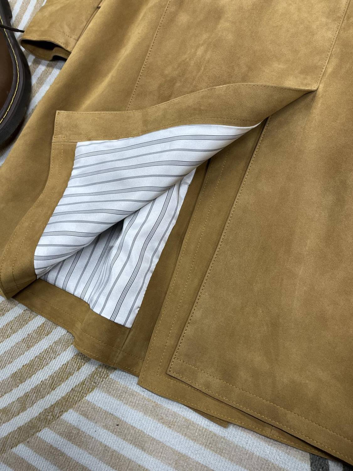 Brunello Cucinelli Men's Women's Autumn And Winter Leather Trench Coat Casual Solid Color Lapel Belt Jacket Ngvp #9777