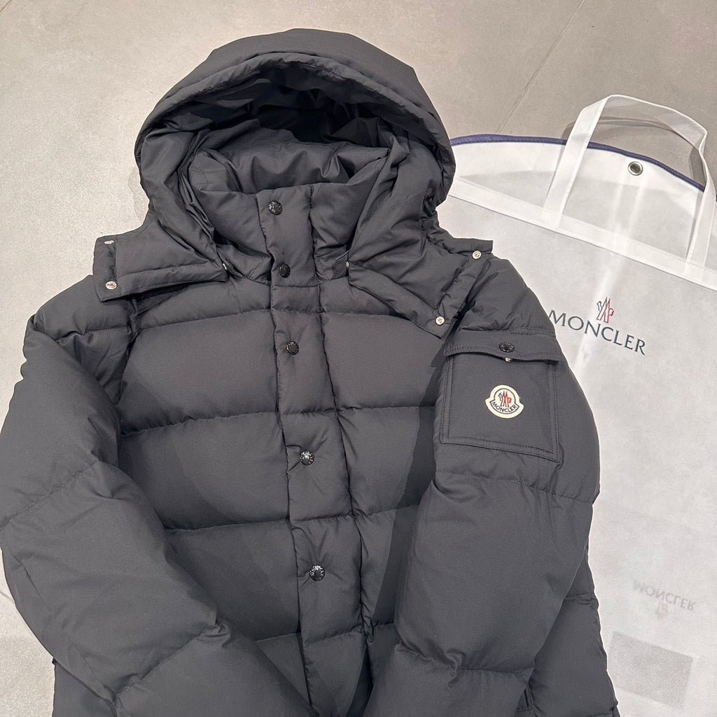 Moncler Men's Winter Solid Color Hooded Zipper Long Sleeve Puffer Down Jacket #73863