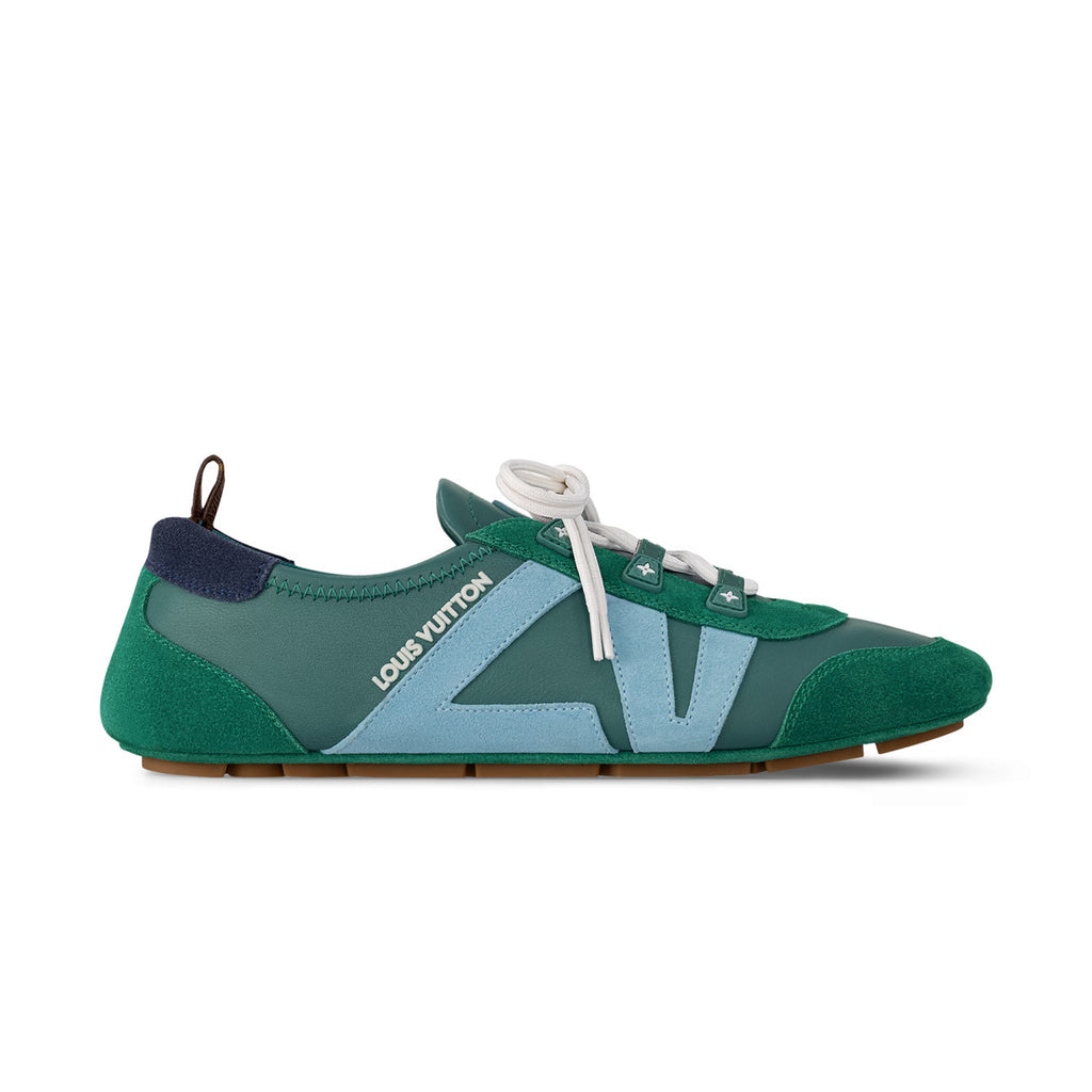 Louis Vuitton SNEAKERINA Men's And Women's Four Seasons Colorblocking Round Toe Lace Up Sheepskin Low Top Ballet Derby Shoes #77535