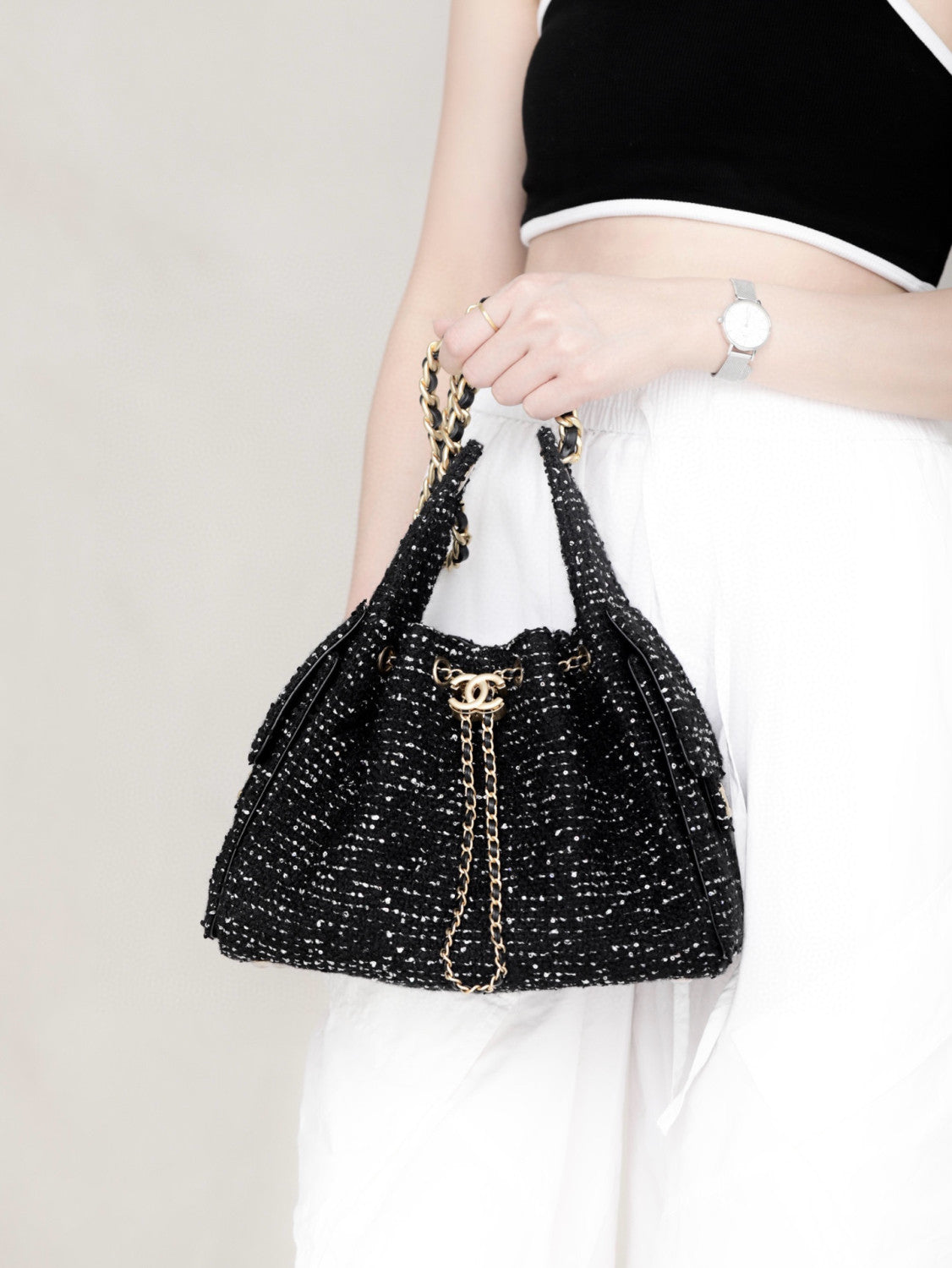 Chanel Hobo Drawstring Underarm Bag Fashion Luxury Temperament Trend Senior New Banquet Bags #81423