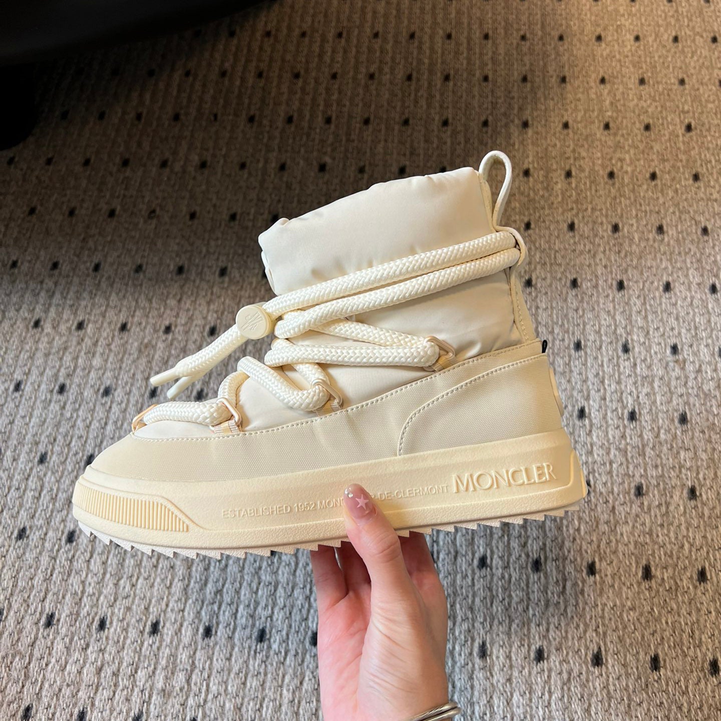 Moncler Altive Mid Women's Winter Fashion Casual Round Toe Slip On Drawstring High Top Down Filled Casual Boots Ski Boots Shoes #334177