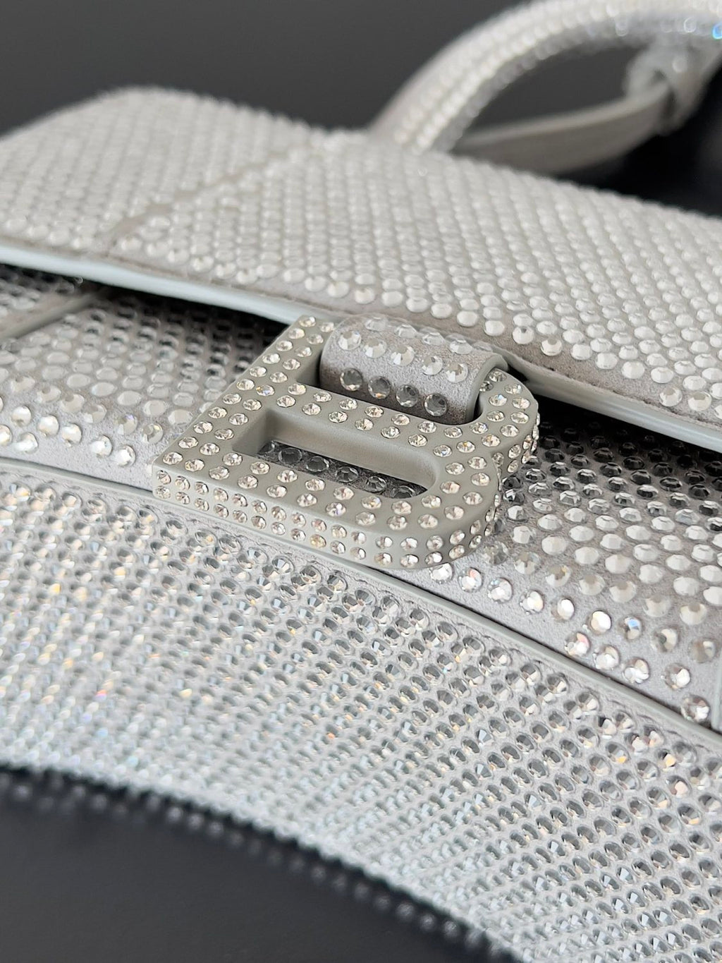 Balenciaga Hourglass Women's Solid Color Full Rhinestone Printed Hourglass Bag Tote Shoulder Crossbody Bags #76123