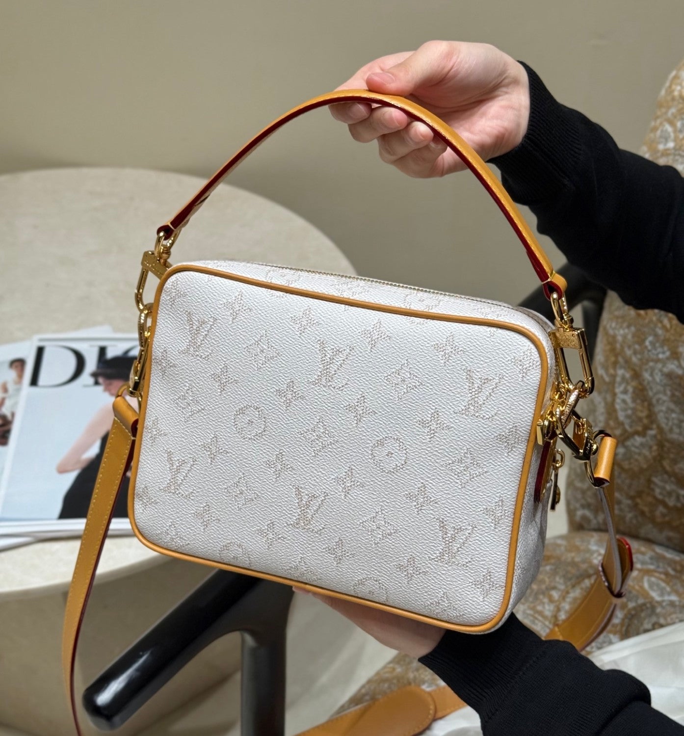 Louis Vuitton Nil Men's and Women's Logo Full Print Detachable Shoulder Strap Coated Canvas Single Shoulder Crossbody Tote Bag Bags #77151