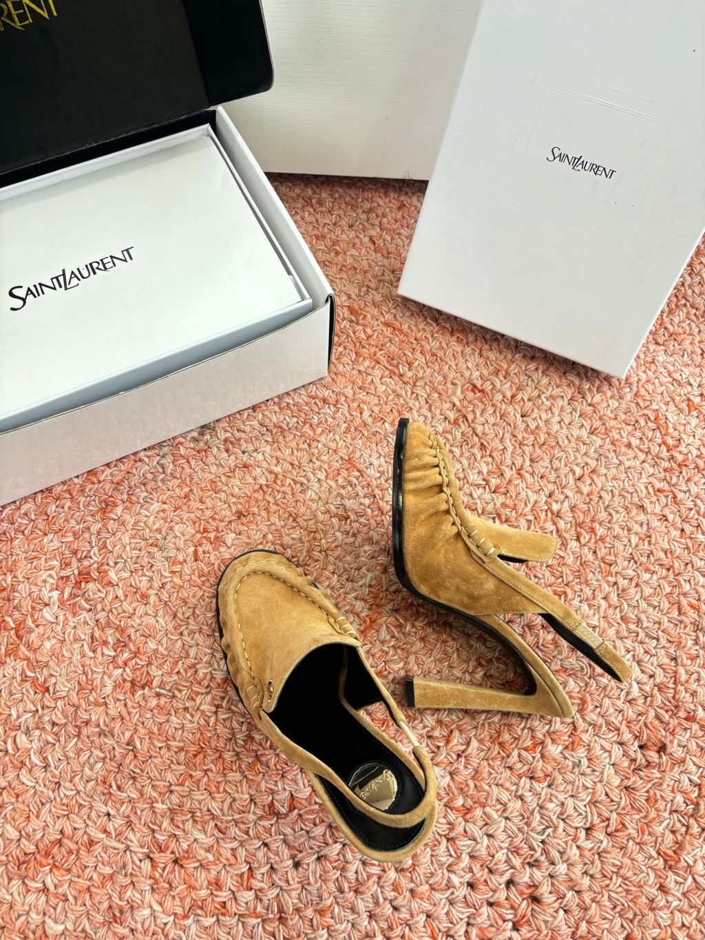 Saint Lauren High Heel Loafers Slippers #377322