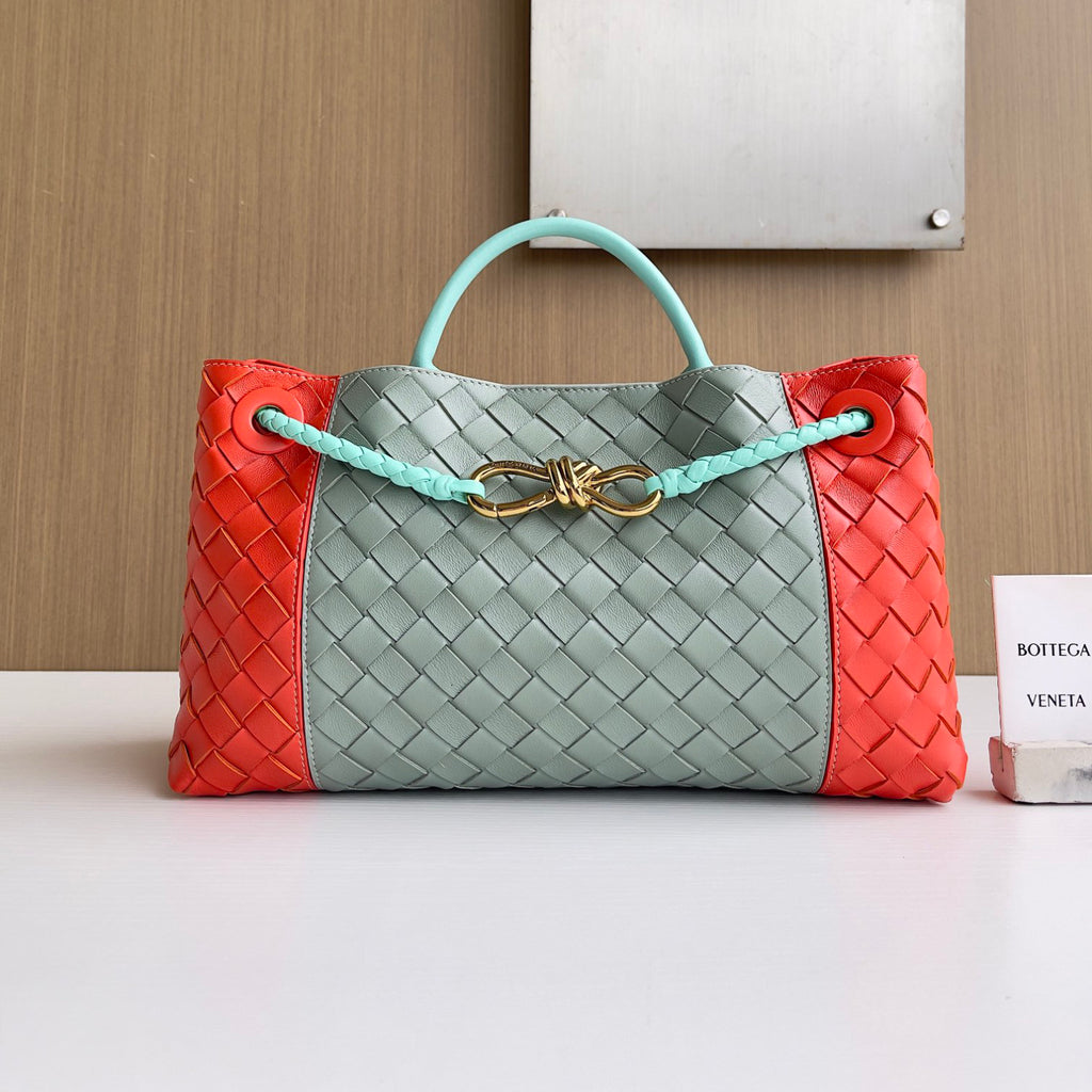 Bottega Veneta Women's Fashion Classic Color-Block Leather Handwoven Tote Bag Bags #79177