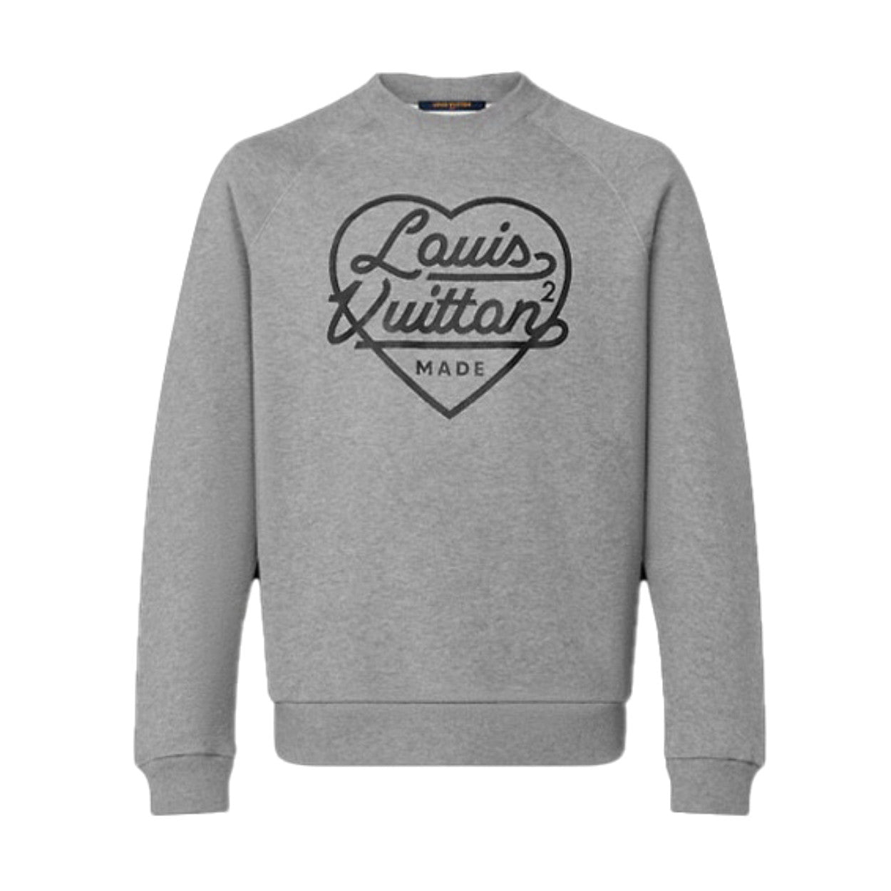 Louis Vuitton Men's Spring and Autumn Gray Love Logo Letter Printed Pullover Sweater Sweatshirt #99751