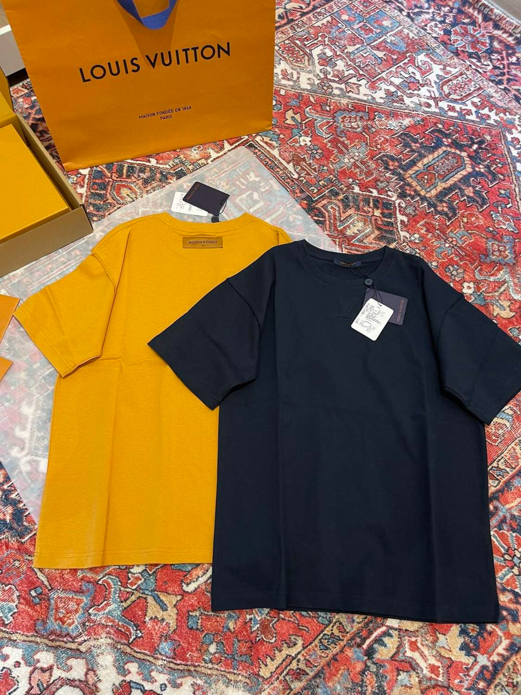 Louis Vuitton Men's Summer Solid Color Embroidered Logo Round Neck Cotton Short Sleeve T-Shirt #74122
