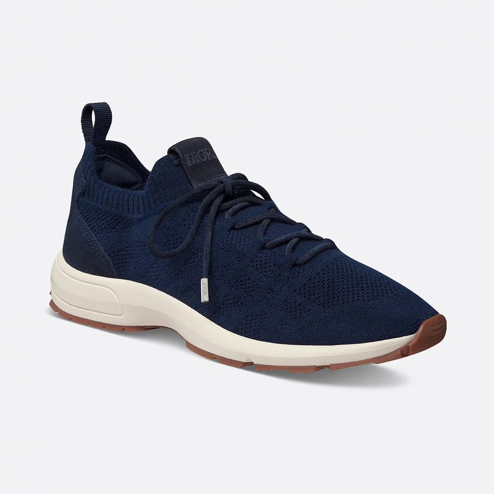 DIOR B80 Lounge Sneaker Dior Gray Cannage Cashmere Wool and Silk Knit with Dior Gray Suede#336623