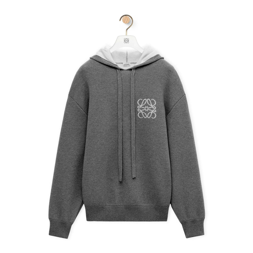 Loewe Men's And Women's Spring and Autumn Solid Color Cashmere Long Sleeve Hooded Sweatshirt Pullover #98148
