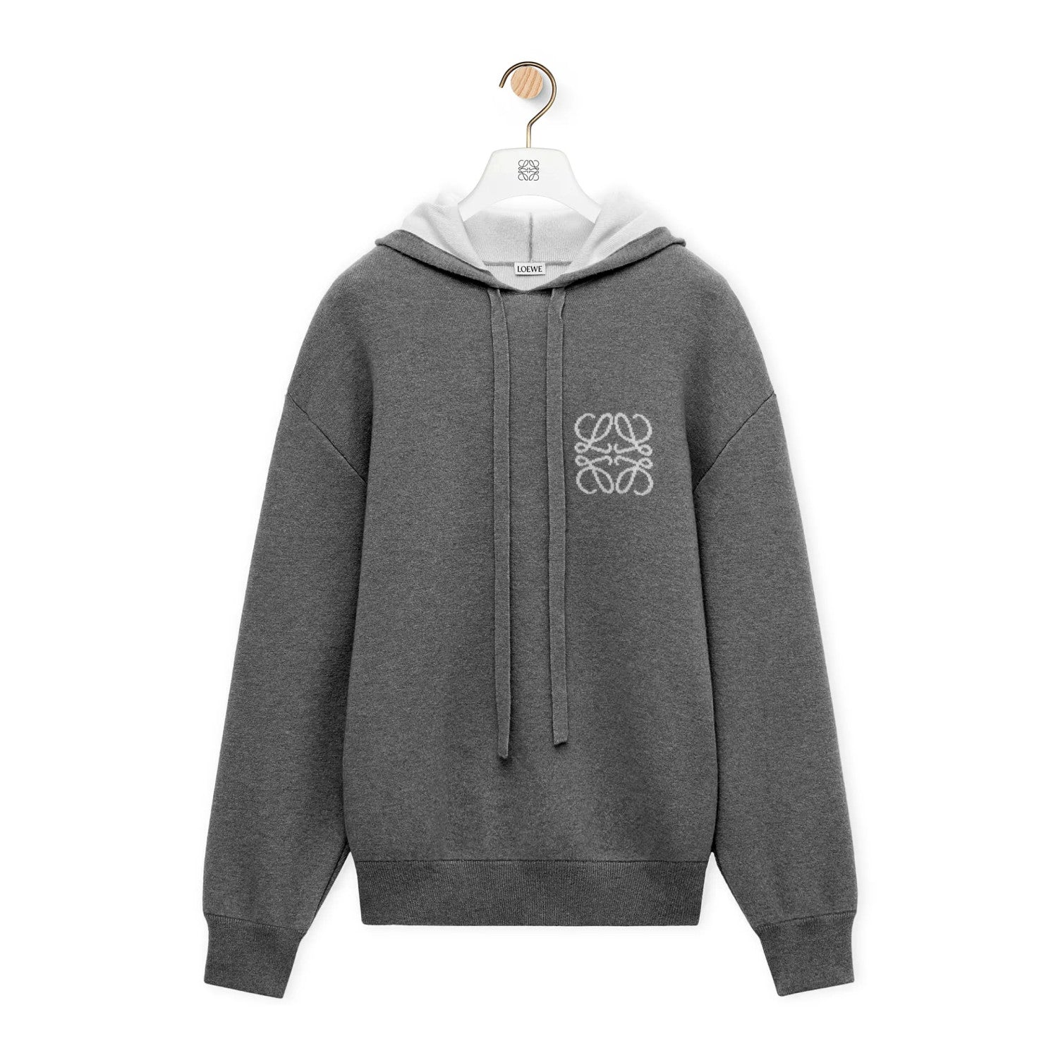 Loewe Men's And Women's Spring and Autumn Solid Color Cashmere Long Sleeve Hooded Sweatshirt Pullover #98148