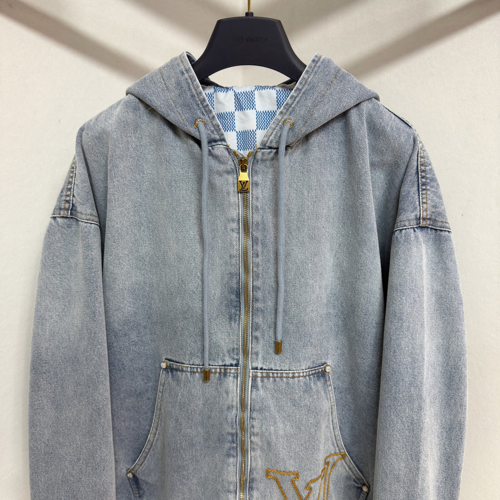 Louis Vuitton Hooded Workwear Denim Blouson Denim Carpenter Pants 1AJBAO 1AJBKS #335609