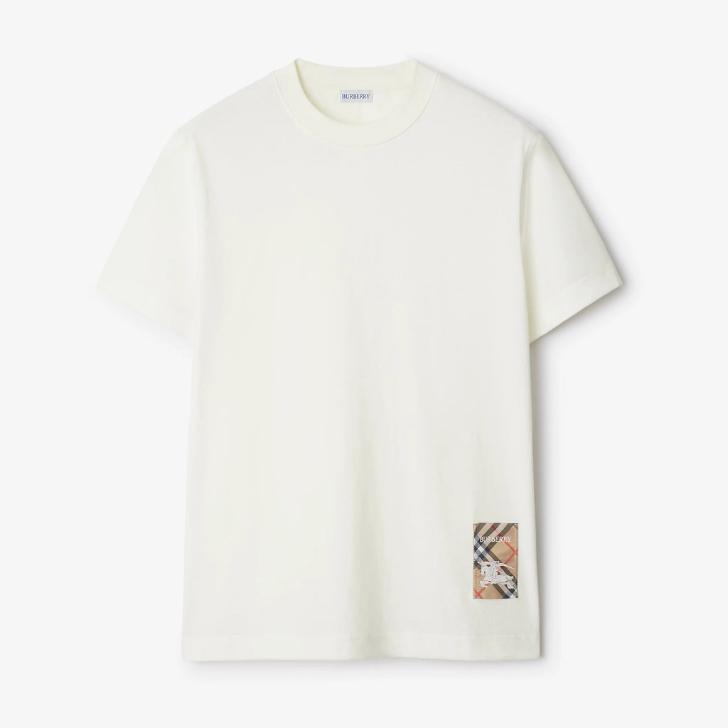 Burberry Men's Summer Embroidered Logo Round Neck Cotton Short Sleeve T-Shirt #75264