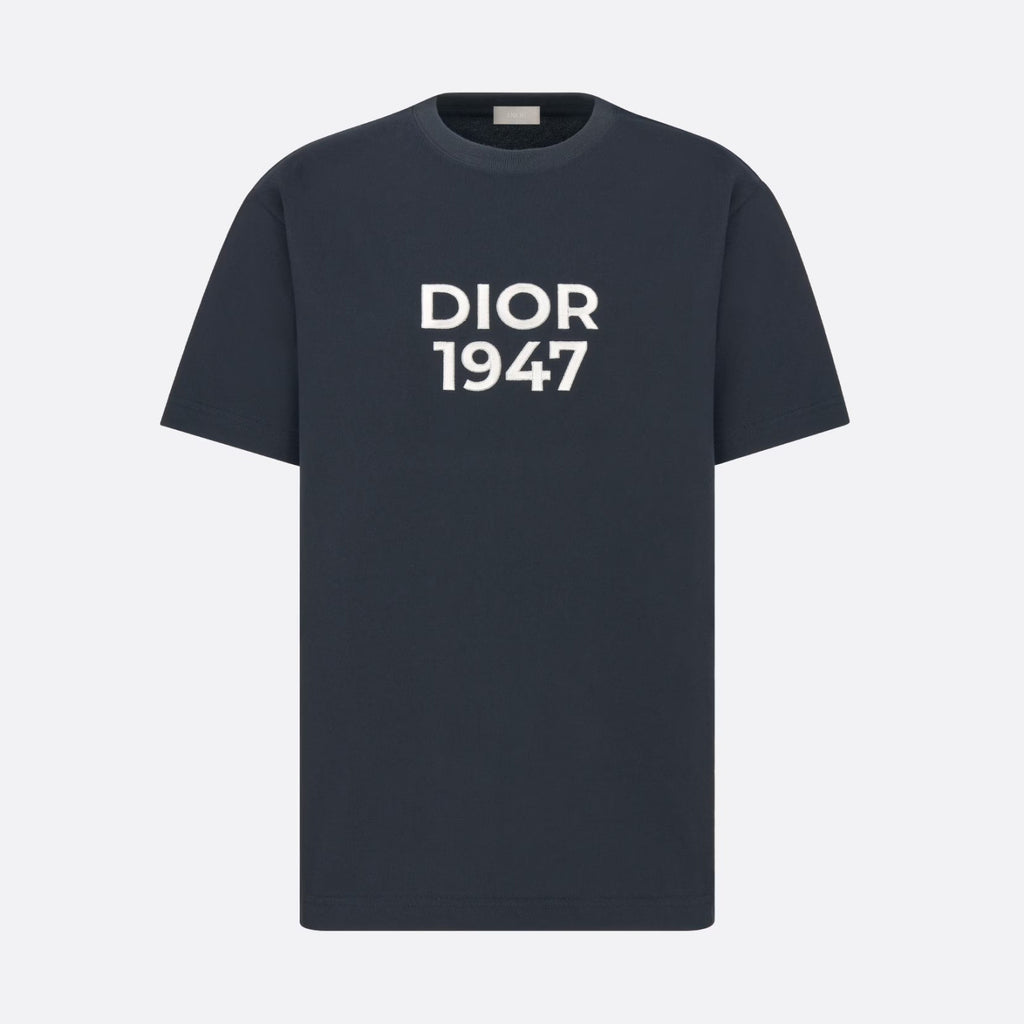 Dior Men's Summer Embroidered Logo Solid Color Round Neck Cotton Short Sleeve T-Shirt #97978