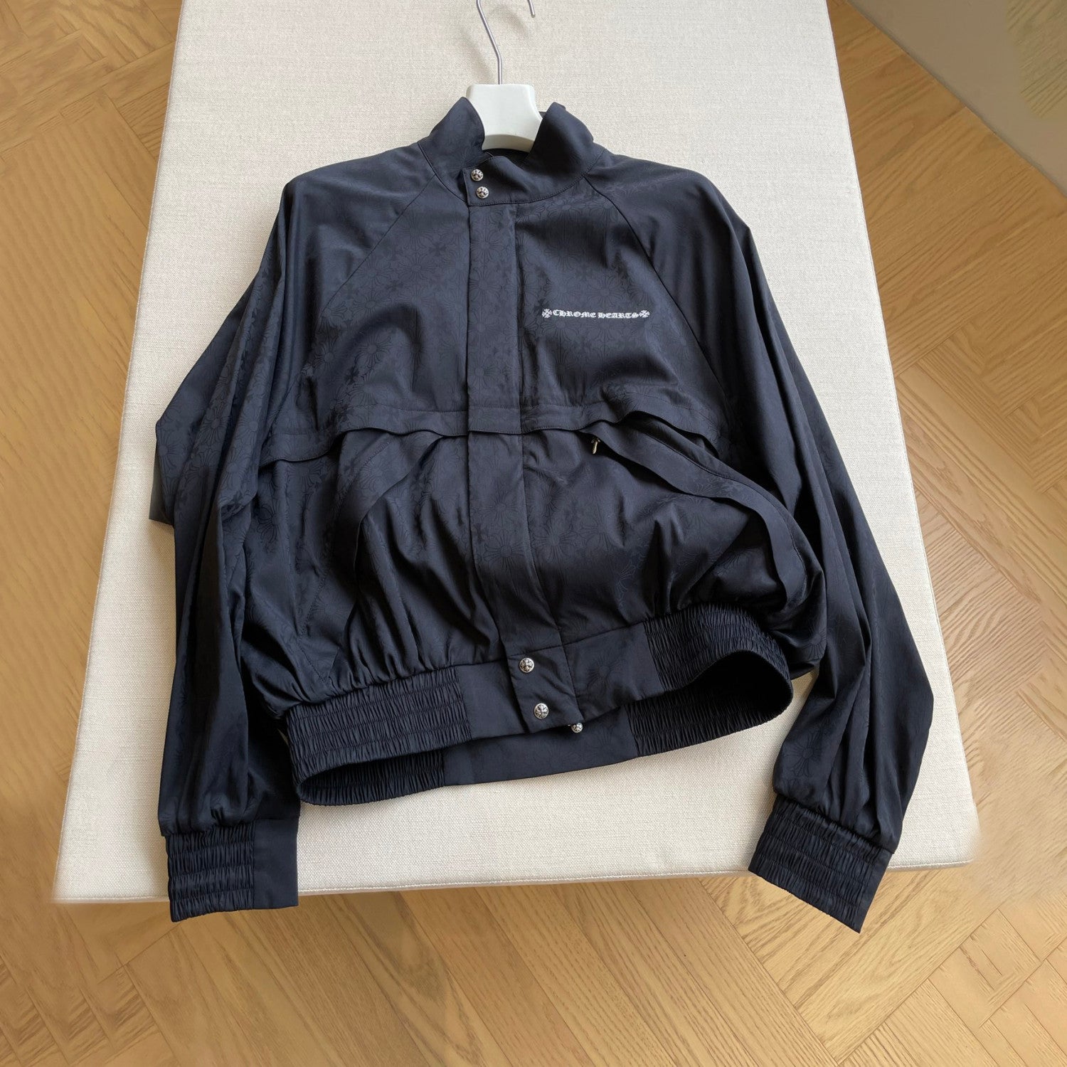 Chrome Hearts Men's And Women's Spring/Fall Fashion Casual Solid Color High Neck Classic Print Long Sleeve Jacket #79322