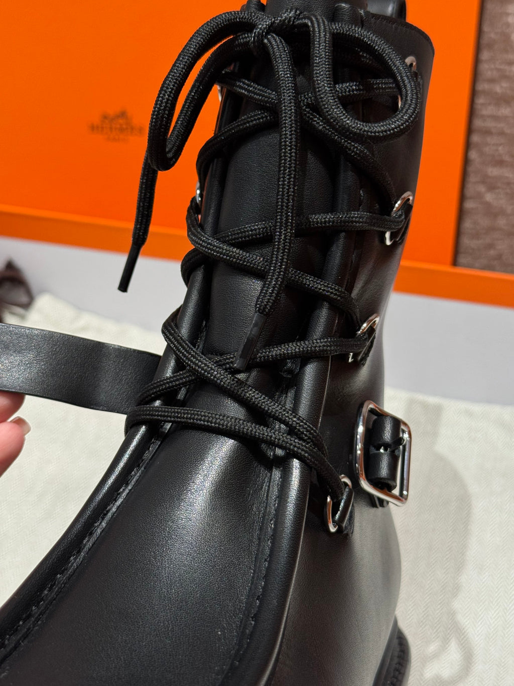 Hermès Women's Land ankle boot Black #330321