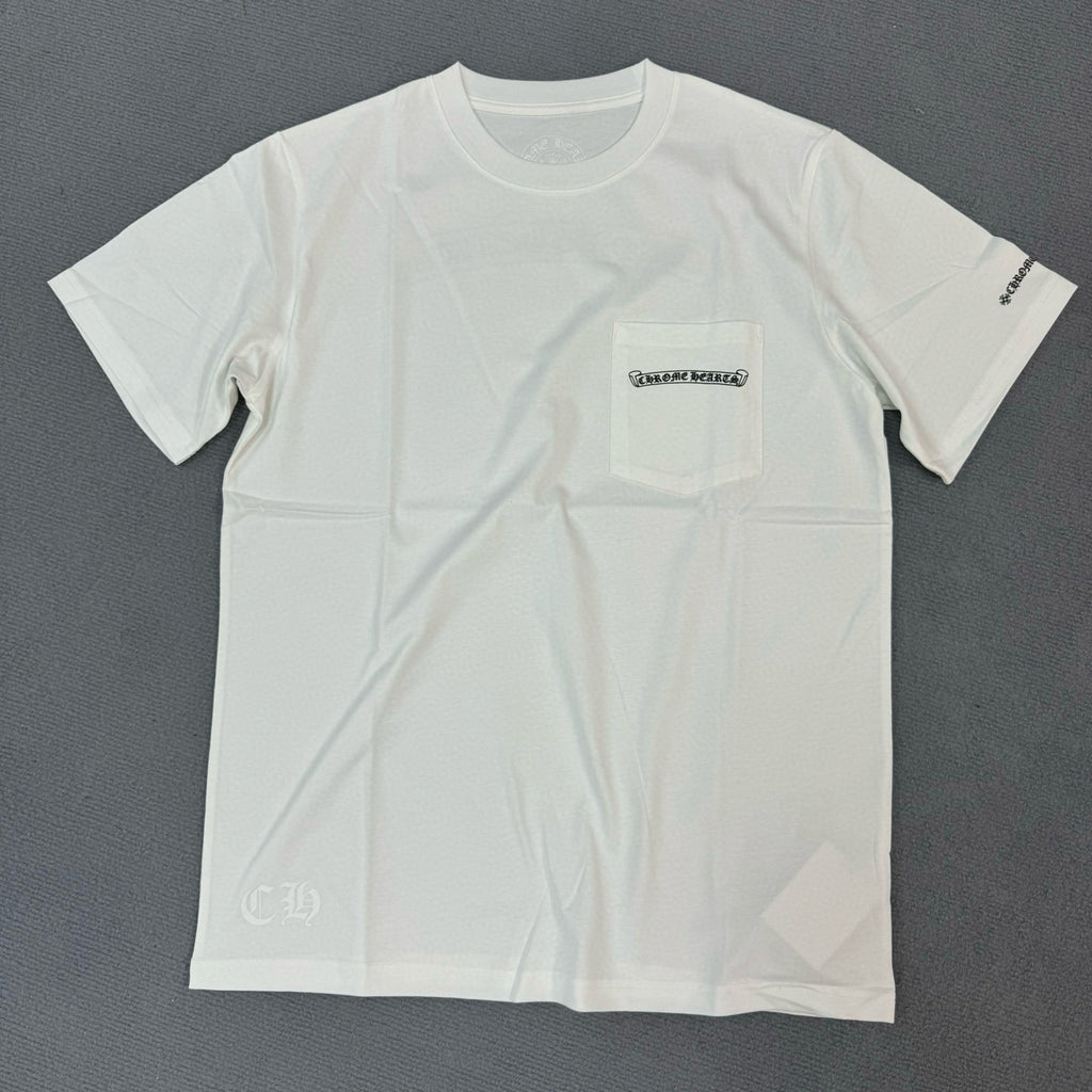 Chrome Hearts Men's Summer Solid Color Sanskrit Print Round Neck Cotton Short Sleeve T-Shirt #77169
