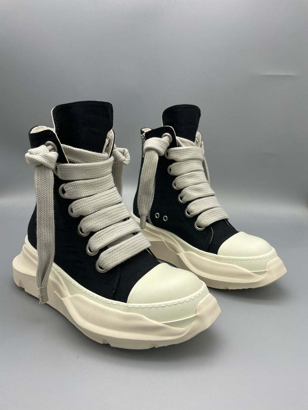 Rick Owens Drkshdw Men's Thick Lace High Top Shoes Heightened Thick Bottom Board Shoes Sports Casual Canvas Shoes Boots  #81379