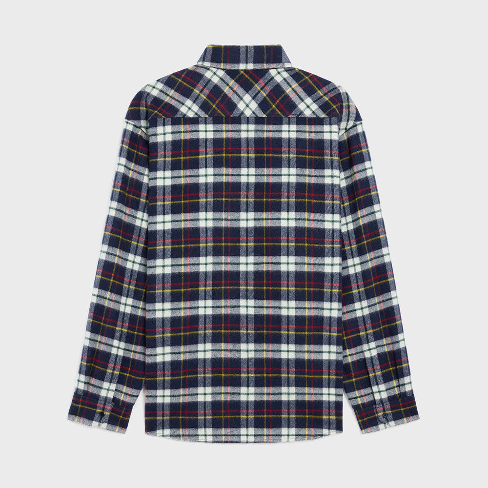 Celine Relaxed Shirt in Brushed Checked Wool #335061
