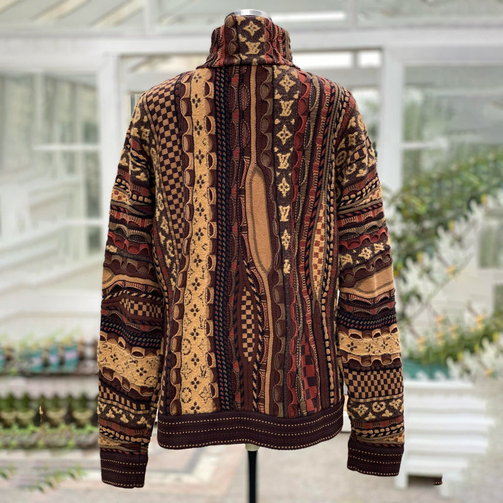 Louis Vuitton Men's And Women's Spring/fall Fashion Casual High Neck Pullover Half Zip Color Block Classic Print Sweatshirt #79281
