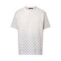 Louis Vuitton Men's Summer Colorful Diamond Letters Gradient Pattern Solid Color Round Neck Short Sleeve T-shirt #75656
