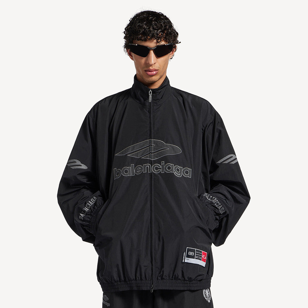 Balenciaga Men's 3b Football Tracksuit Jacket Football Baggy Sweatpants in Black #335524