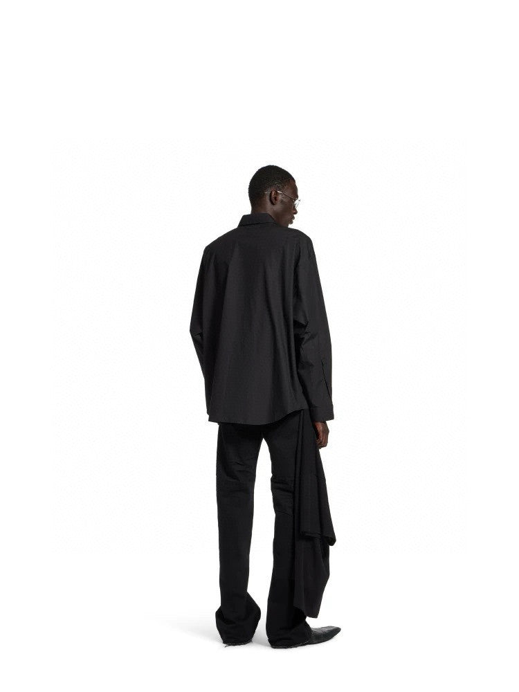 Balenciaga Men's Spring and Autumn Embroidered Letter Printed Solid Colour Single Breasted Long Sleeve Shirt #76942