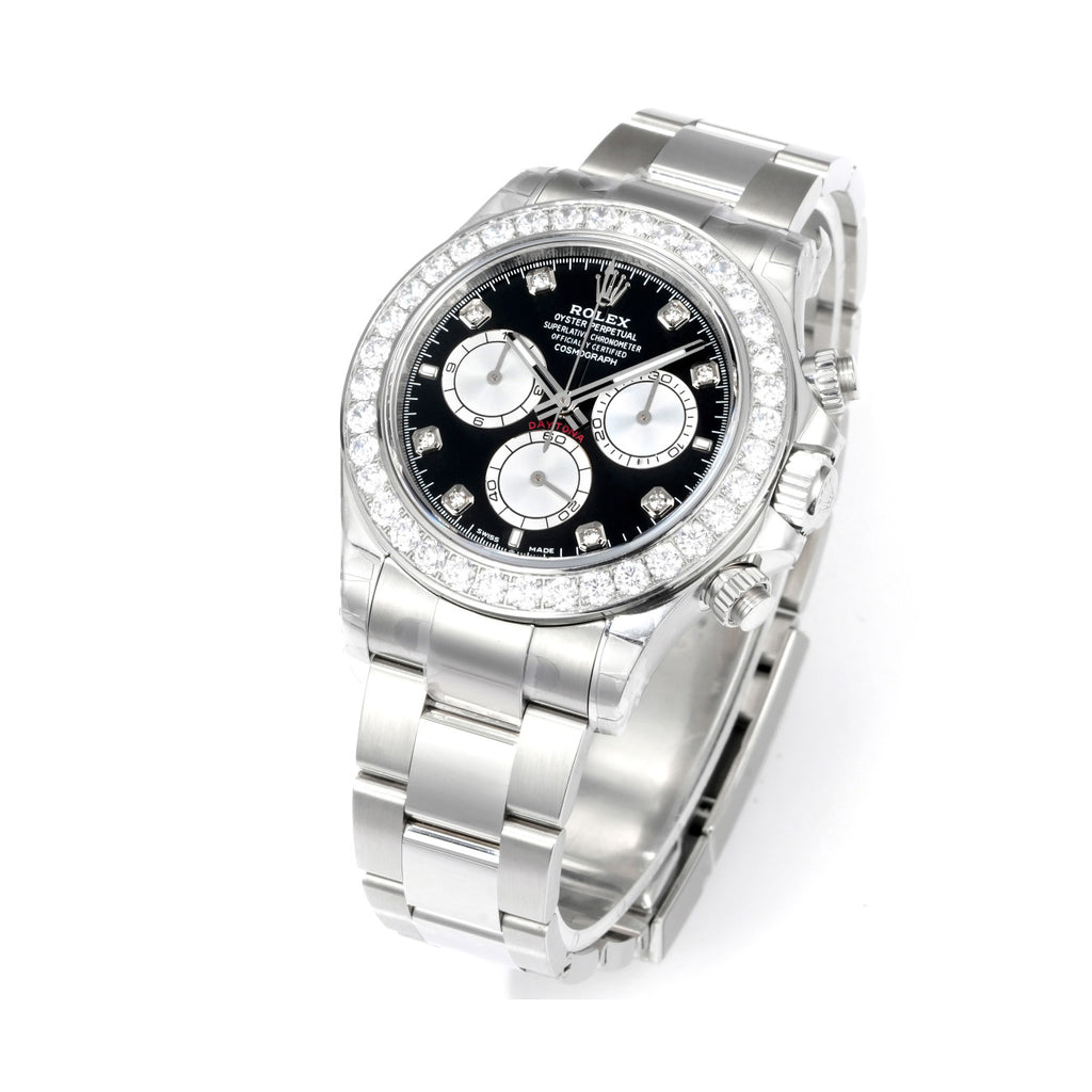Rolex Men's Automatic Mechanical Movement 100 Meter Water Resistant Dial Watch with Diamonds #75356