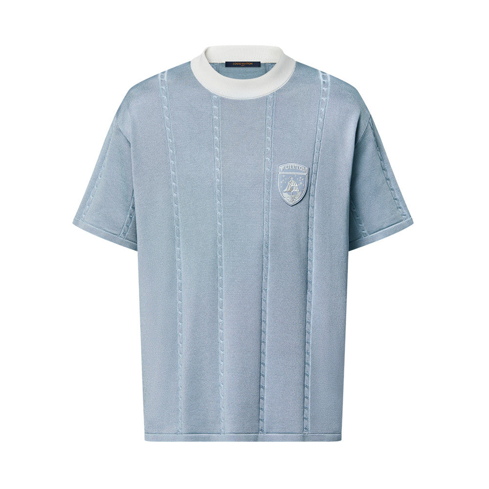 Louis Vuitton Silk-Cotton Short-Sleeved Crewneck 1AIJYI #335509