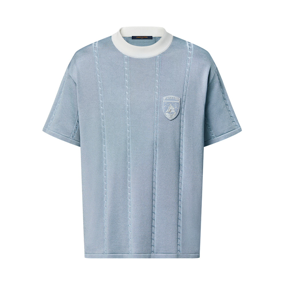 Louis Vuitton Silk-Cotton Short-Sleeved Crewneck 1AIJYI #335509