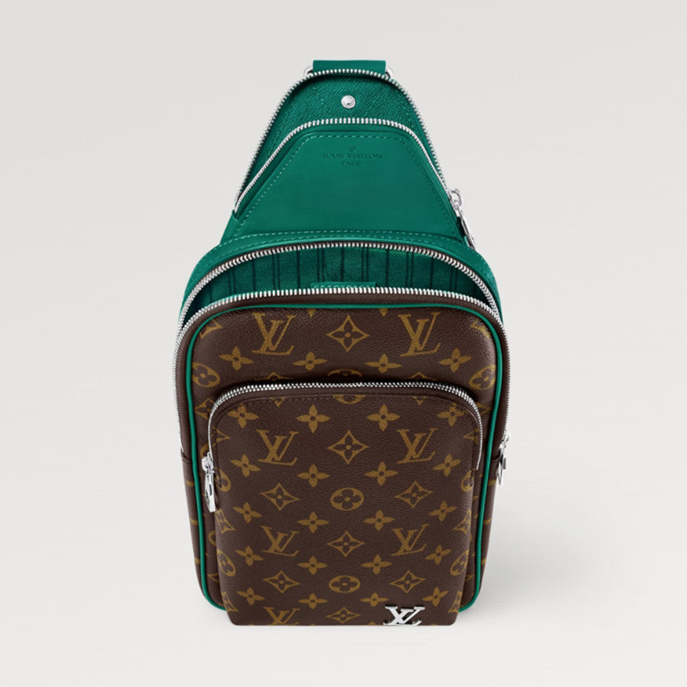 Louis Vuitton Men's AVENUE Shoulder Bag Letter Logo Zipper Closure Colorblocked Leather Casual Crossbody Bag Bags M12734 #81193