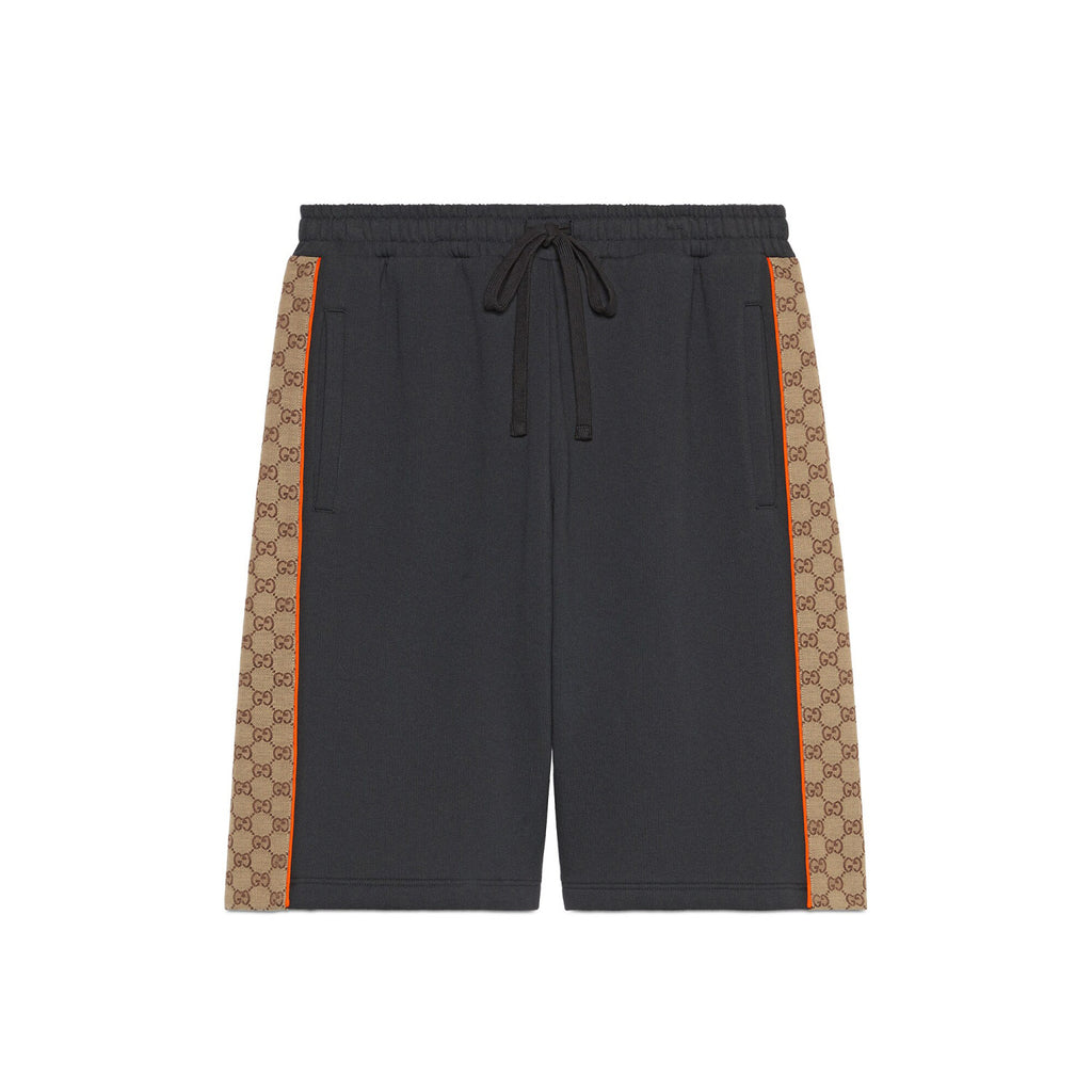 Gucci Men's Spring and Autumn Patchwork Logo Jacquard Zipper Hooded Long Sleeve Jacket Lace-Up Casual Shorts Pants Suit Set #98839