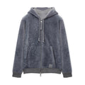 Loewe Men's Fall/Winter Gray Hooded Drawstring Reversible Wearable Zipper Jacket #72113