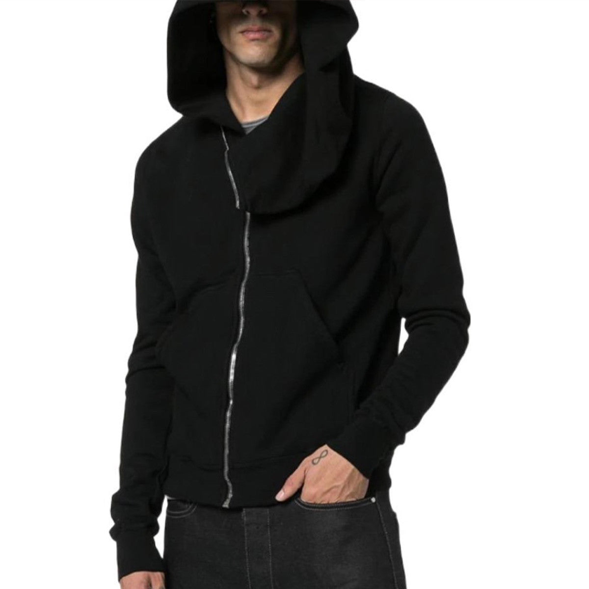 Rick Owens Irregular Zipper Jacket Coat Ngvp #6553