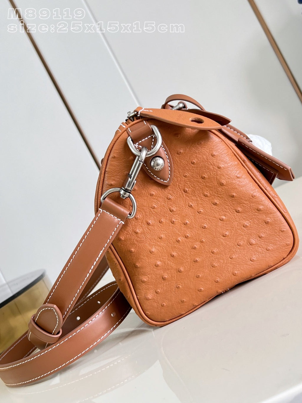 Louis Vuitton Lv Show Men's Speedy 25 Exotic Ostrich N89119 #377227