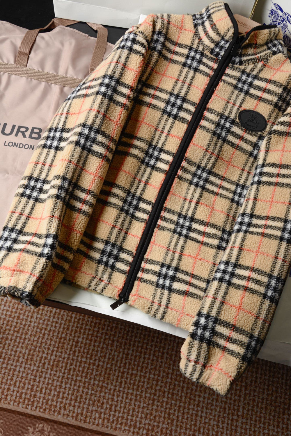 Burberry Check Wool Cashmere Blend Fleece #336391