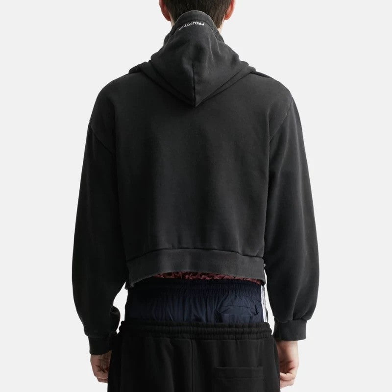 GRAILZ Project G/R Men's Women's Spring & Autumn Washed Vintage Aged Letter Printed Zipper Drawstring Cotton Hooded Sweatshirt Ngvp #1916