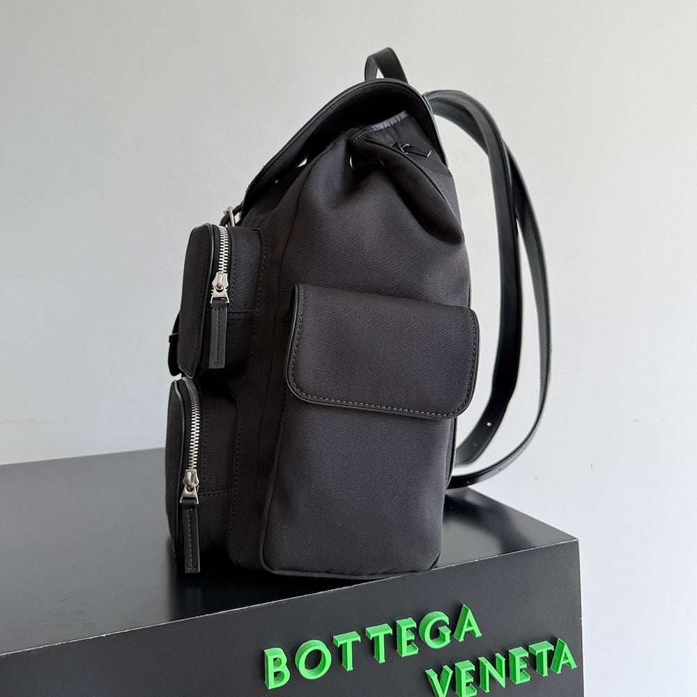 BOTTEGA VENETA  Crossroad Multi-Pocket Backpack Leather Label Nylon Shoulder Bag #332330