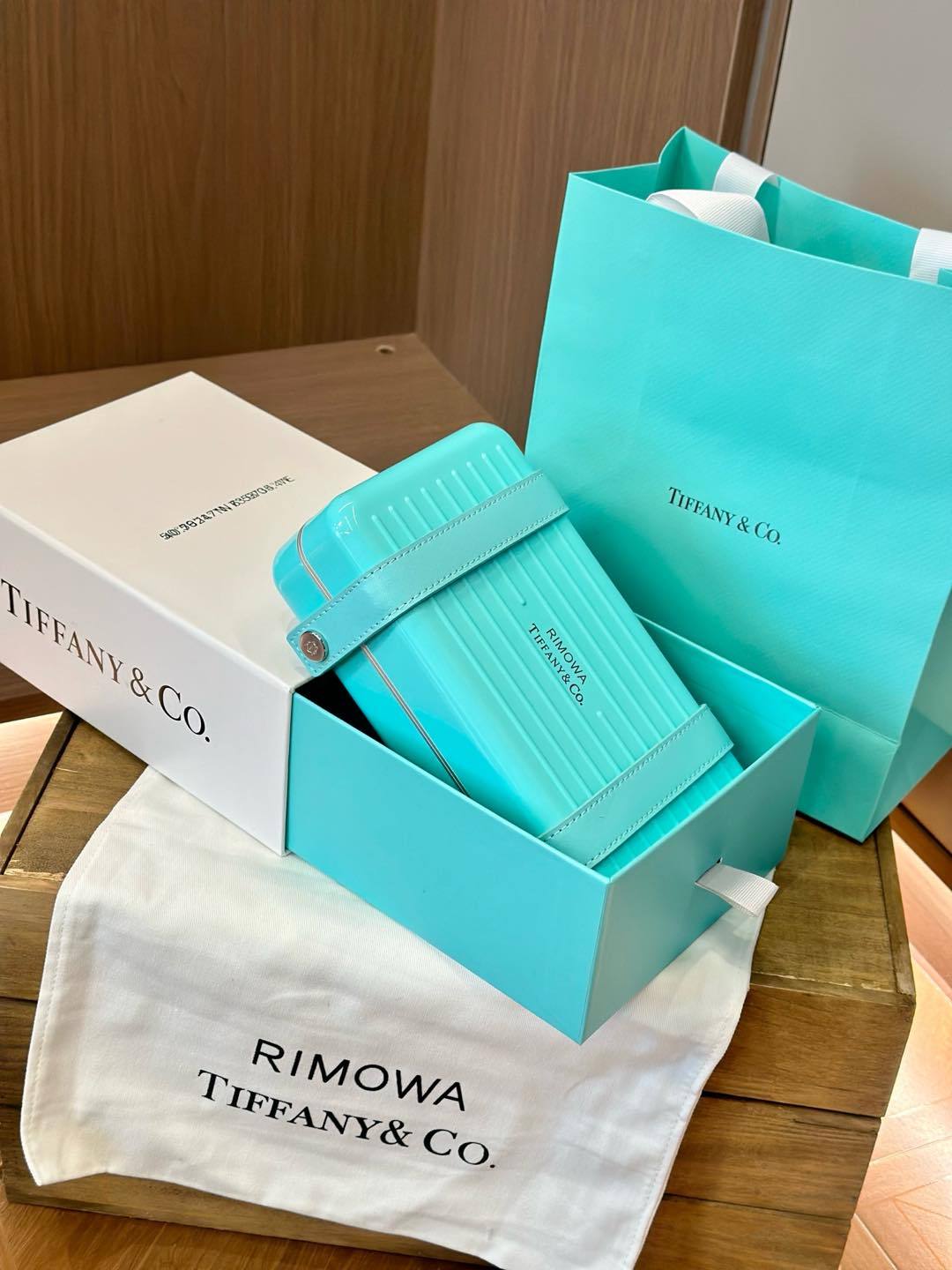 Rimowa x Tiffany & Co. Men's Women's Alphabet Logo Polycarbonate Organizer Tiffany Blue Jewelry Storage Boxes #71936