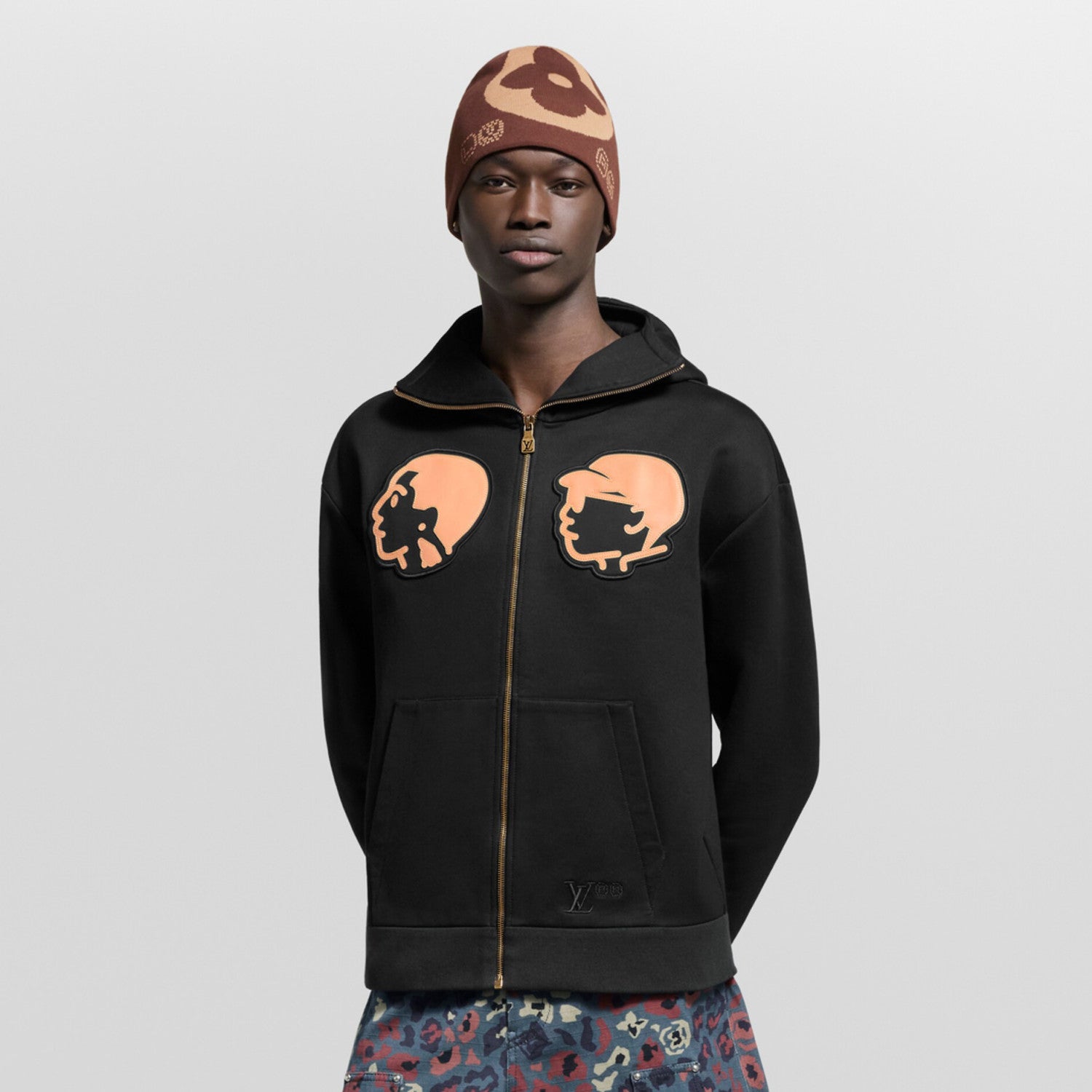 Louis Vuitton Men's And Women's Spring/Autumn Fashion Casual Character Pattern Zipper Hooded Long Sleeved Sweatshirt Jacket #78227