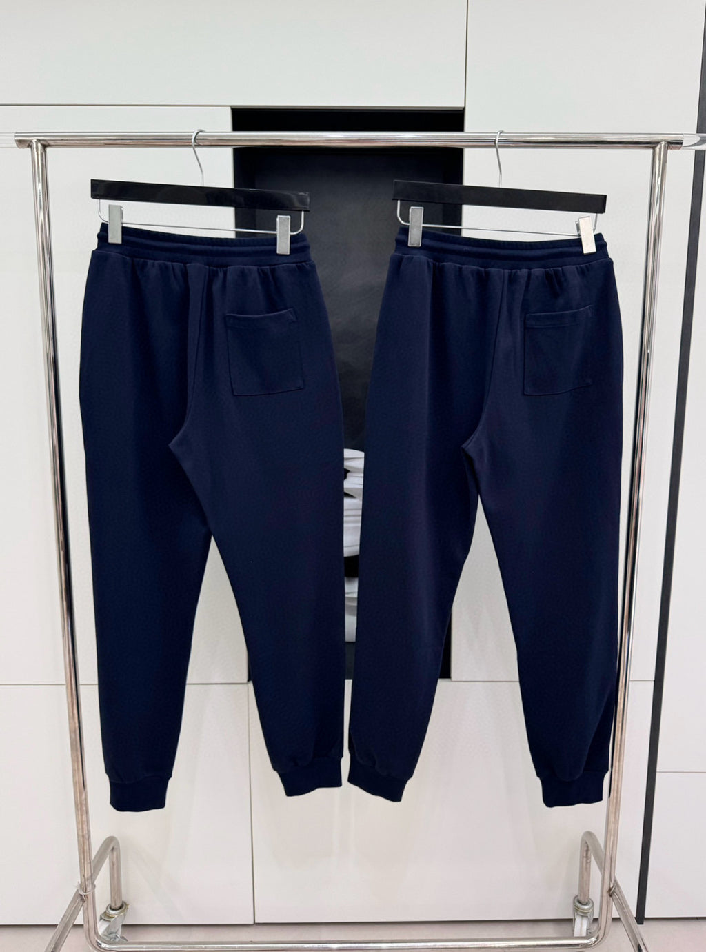 Louis Vuitton Men's Spring and Fall Letter Embroidered Ribbed Drawstring Casual Pants #99571