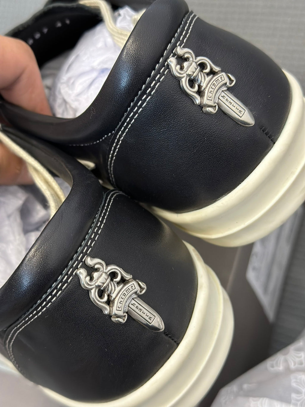 Rick Owens x Chrome Hearts Low Top Casual Shoes #336915